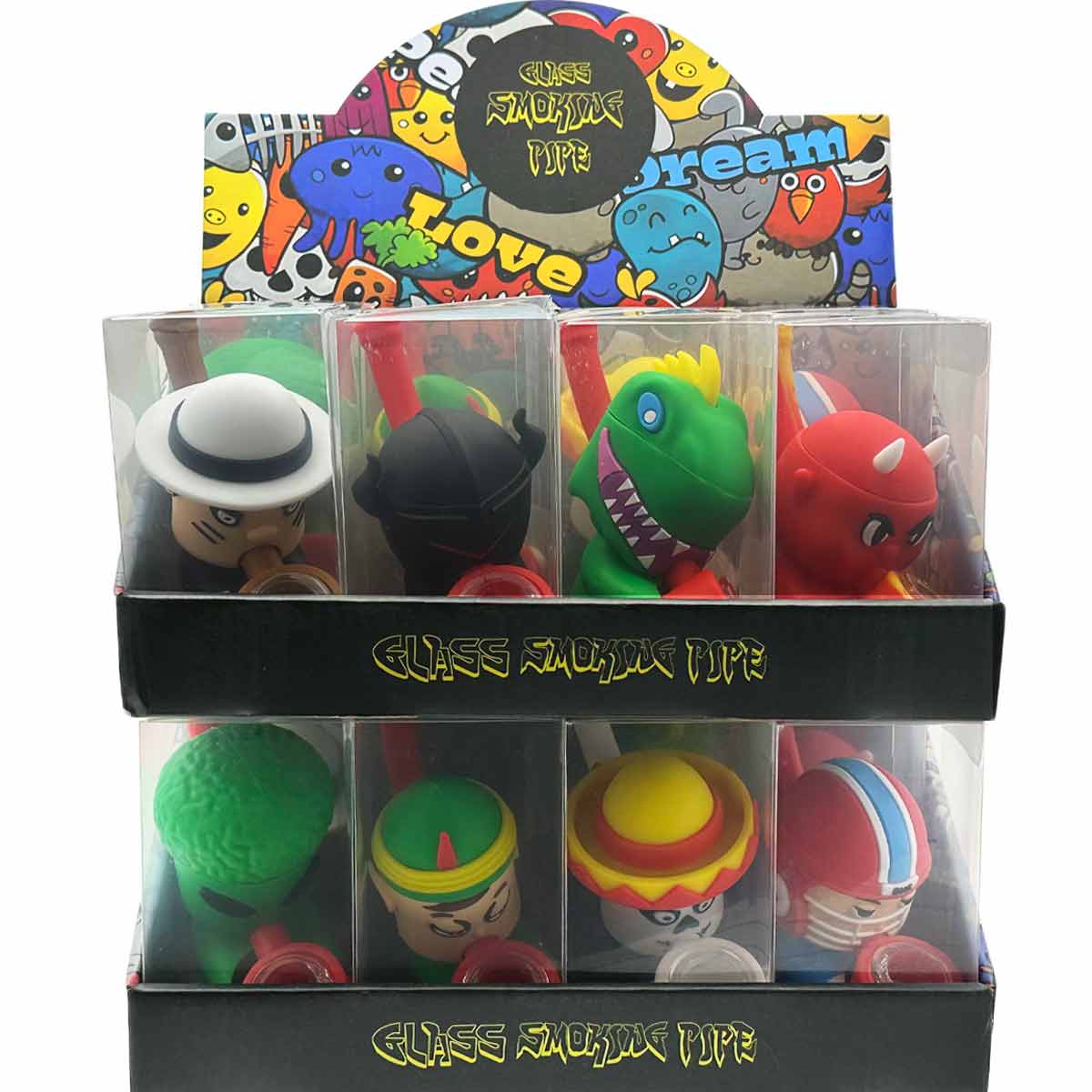 4" Silicone Characters Hand Pipe w/ Gift Box [HP-S-181]