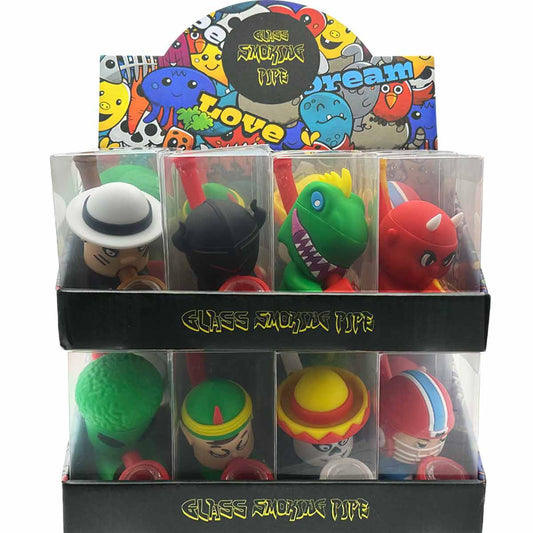 4" Silicone Characters Hand Pipe w/ Gift Box [HP-S-181]