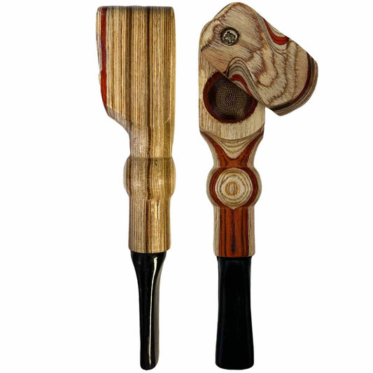 4.75” Wooden Hand Pipe w/Swivel Lid & Screen [HP-W-I-41F]