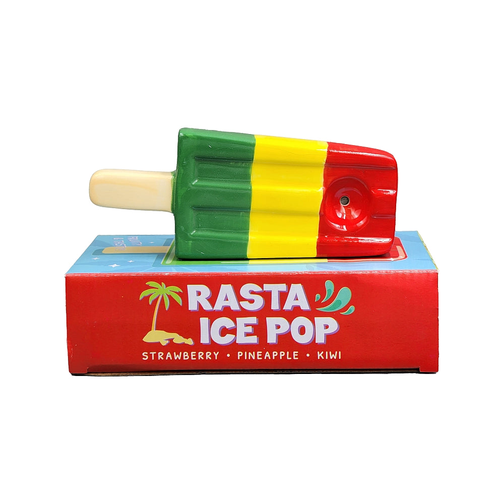 Roast & Toast Ceramic Pipe w/ Gift Box - Rasta Ice Pop  [HP-C-FC-17]