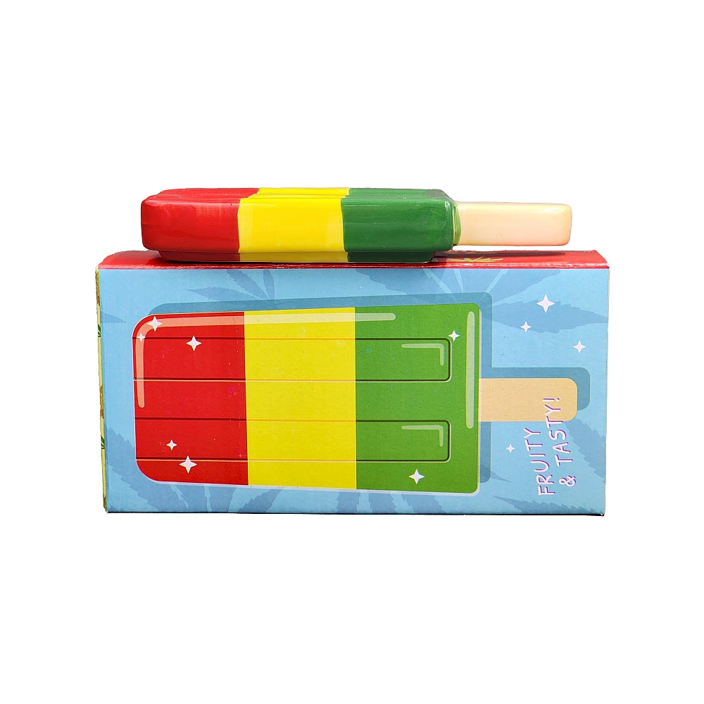 Roast & Toast Ceramic Pipe w/ Gift Box - Rasta Ice Pop  [HP-C-FC-17]