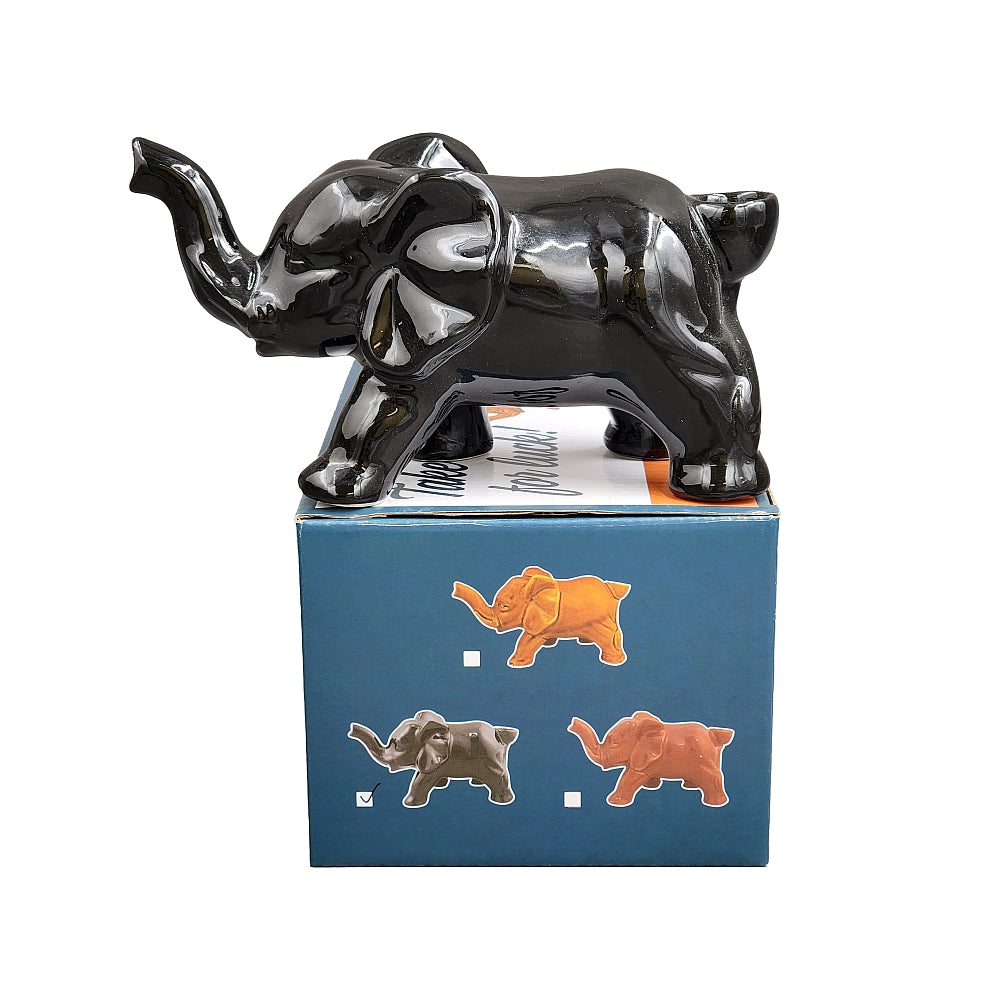 Roast & Toast Ceramic Pipe w/ Gift Box - Black Elephant [HP-C-FC-11]