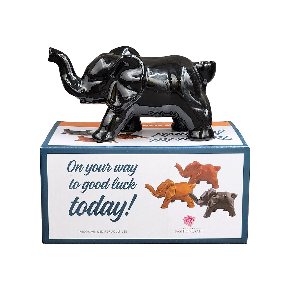 Roast & Toast Ceramic Pipe w/ Gift Box - Black Elephant [HP-C-FC-11]