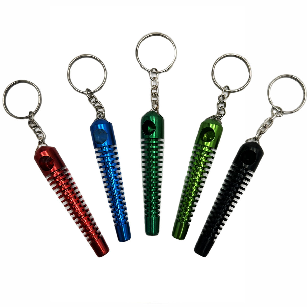 3.25" Skeleton Keychain Pipe - Assorted Colors [HP-M-KEY-5]