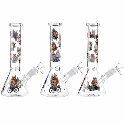 10" Beaker w/ Character Design & Accessory Pack - Assorted Colors [WP-G-293]