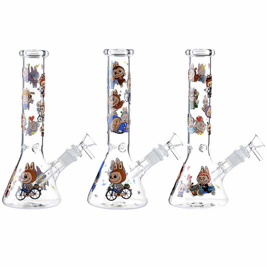 10" Beaker w/ Character Design & Accessory Pack - Assorted Colors [WP-G-293]