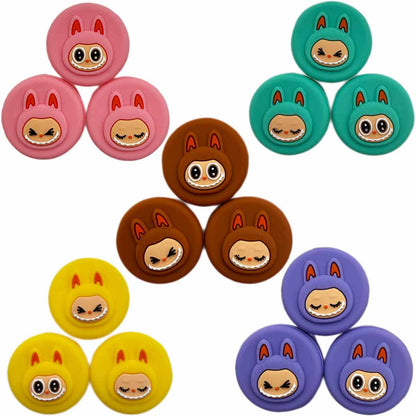 6ml Silicone & Glass Container - Assorted 3D Characters [C-H-1UE]