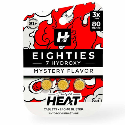 Straight HEAT EIGHTIES 7-OH - 80mg Tabs - 3 Ct & 10 Ct - 3 NEW Flavors! [K-H8-3C]