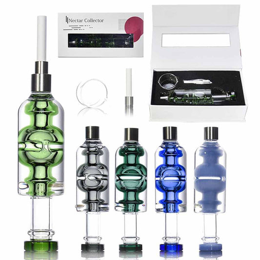 7.75" Freezable 510 Threaded Ceramic Tip Nectar Collector Set in Gift Box - Assorted Colors [NC-G-106]