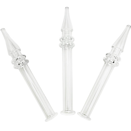 5" Quartz Dab Straw w/ Maria Rings [NC-G-54A]