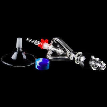 10.5" 14mm Glass Recycler Nectar Collector w/ Accessory Set [NC-G-59]