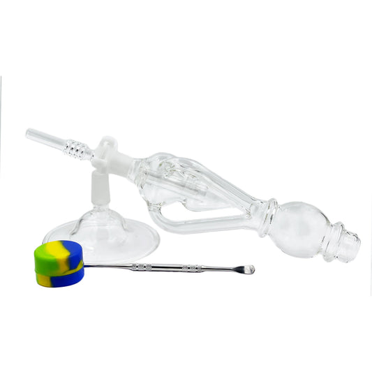 10.5" 14mm Glass Recycler Nectar Collector w/ Accessory Set [NC-G-59]