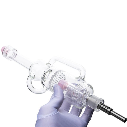 15" 14mm Glass Nectar Collector w/ Dual Perc's & Accessories - Aficionado Line #6 [NC-G-63B]