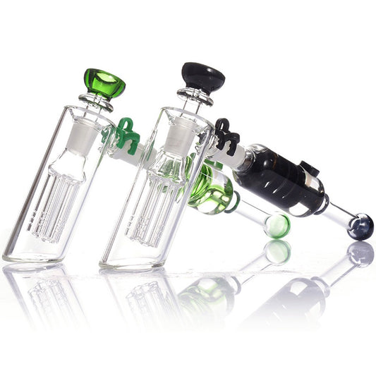 9" 14mm Freezable 3-Way Bubbler, Dab Rig & Nectar Collector w/ Tree Perc & Accessory Pack [NC-G-97]
