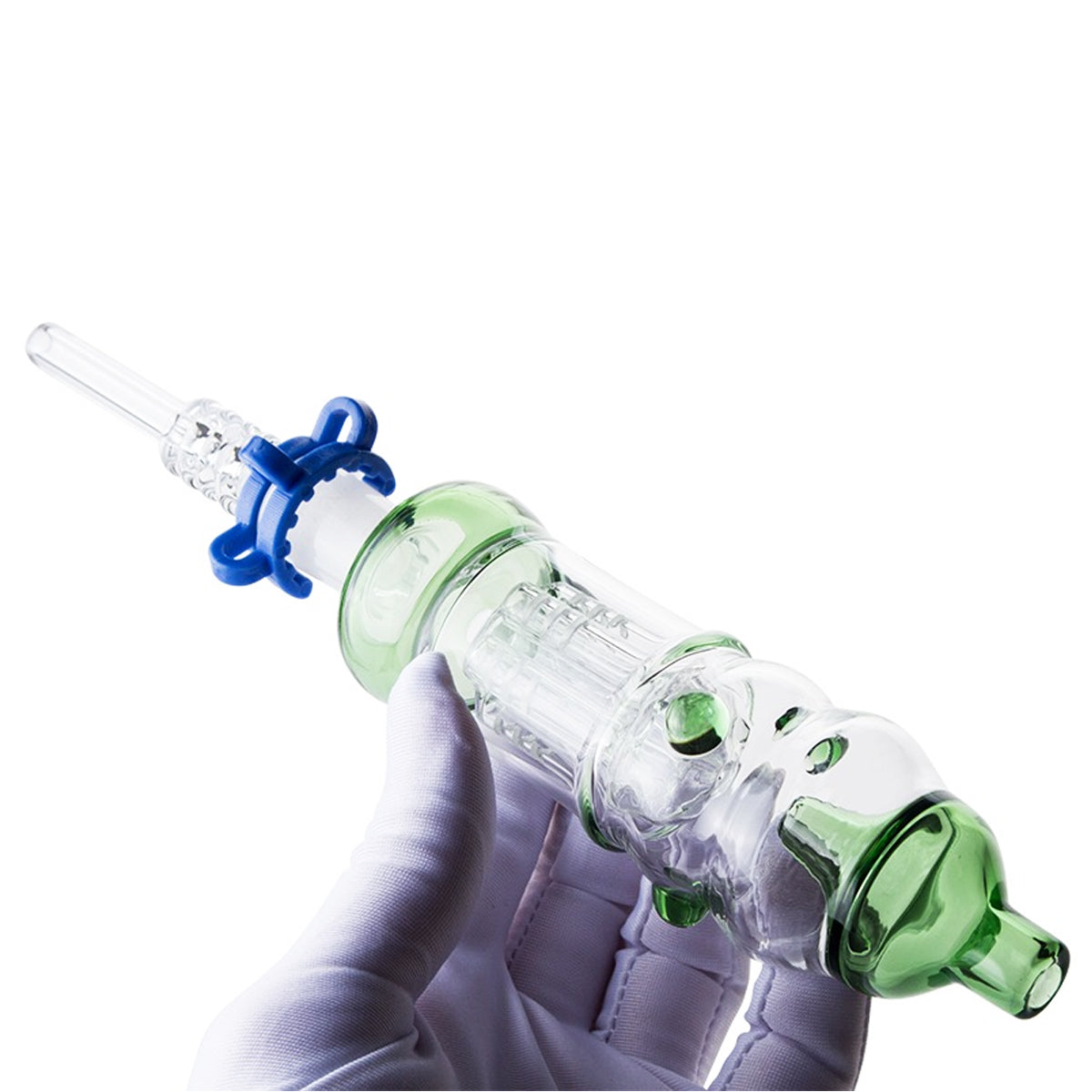 8" 14mm Nectar Collector w/ Tree Perc and Accessory Set - Assorted Colors [NC-G-81]