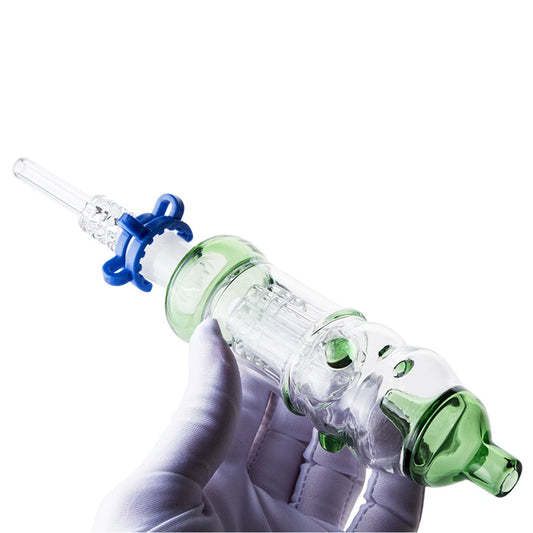 8" 14mm Nectar Collector w/ Tree Perc and Accessory Set - Assorted Colors [NC-G-81]