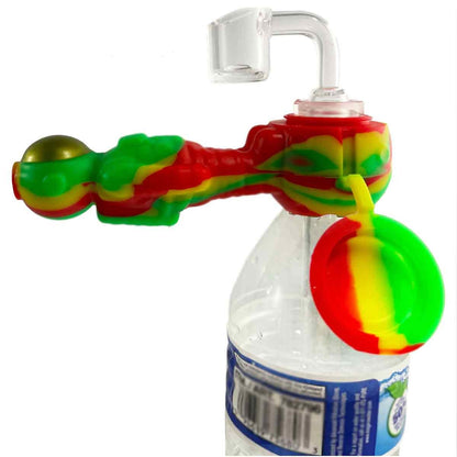 5" 10mm 4-Way Astronaut Nectar Collector, Hand Pipe, Water Pipe & Dab Rig - Assorted Colors [NC-S-86 & NC-S-86+]