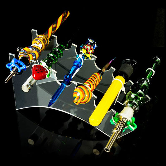 Acrylic & Steel Nectar Collector & Dab Tool Display Stand [DISPLAY-1]