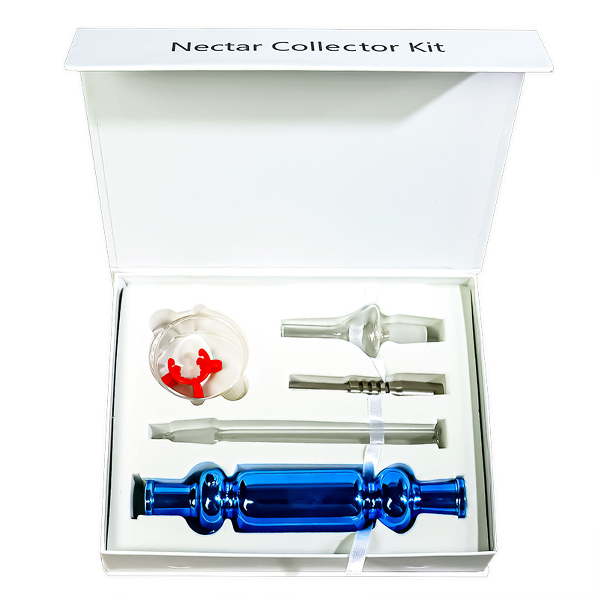 13" 14mm Electroplated Glass Nectar Collector Set - Gift Box - Assorted Colors [NC-G-6E]