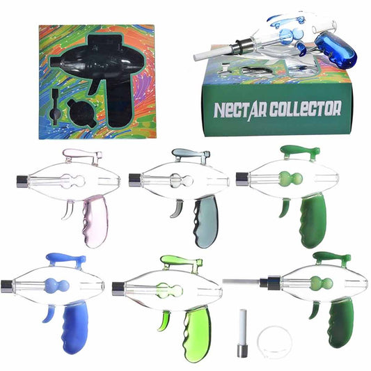 7" Ray Gun 510 Threaded Ceramic Tip Nectar Collector Set in Gift Box - Assorted Colors [NC-G-110]