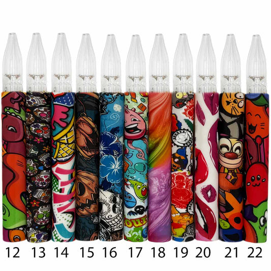 5" Dual-Use Flower Hand Pipe & Dab Straw w/ Reversible Tip - Now Over 20 Prints! [NC-S-62]