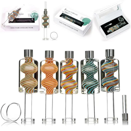 8" Freezable Glass Nectar Collector Set in Gift Box - Now 10 Colors! [NC-G-96B]