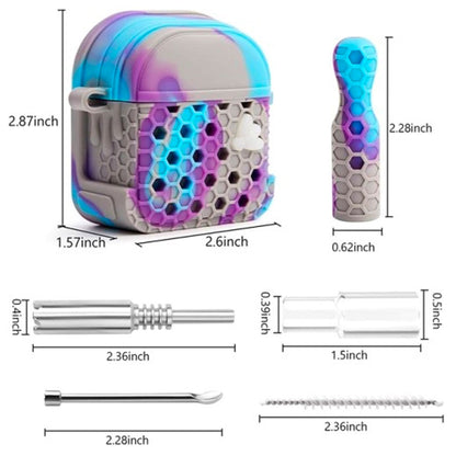 7-Item 10mm Silicone Dual-Use Set w/ Glow-In-The-Dark Bee - Now 10 Colors [NC-S-100]