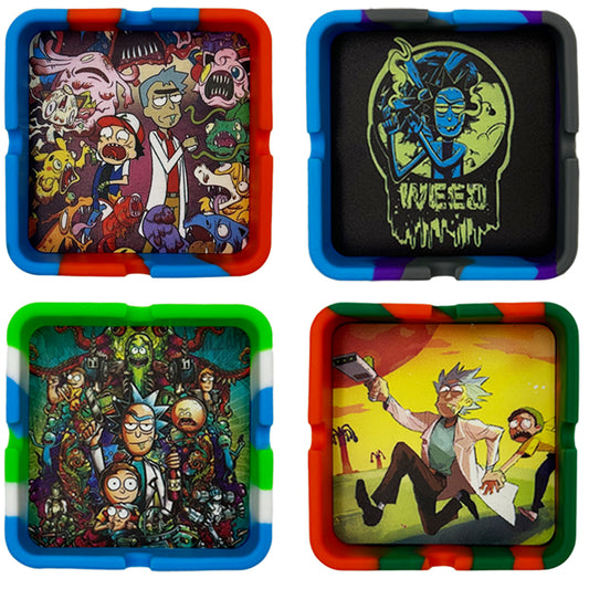 Silicone Burn-Proof Ashtray - Optional Dab Mat - Now 14 Prints [ASH-2 & ASH-4]