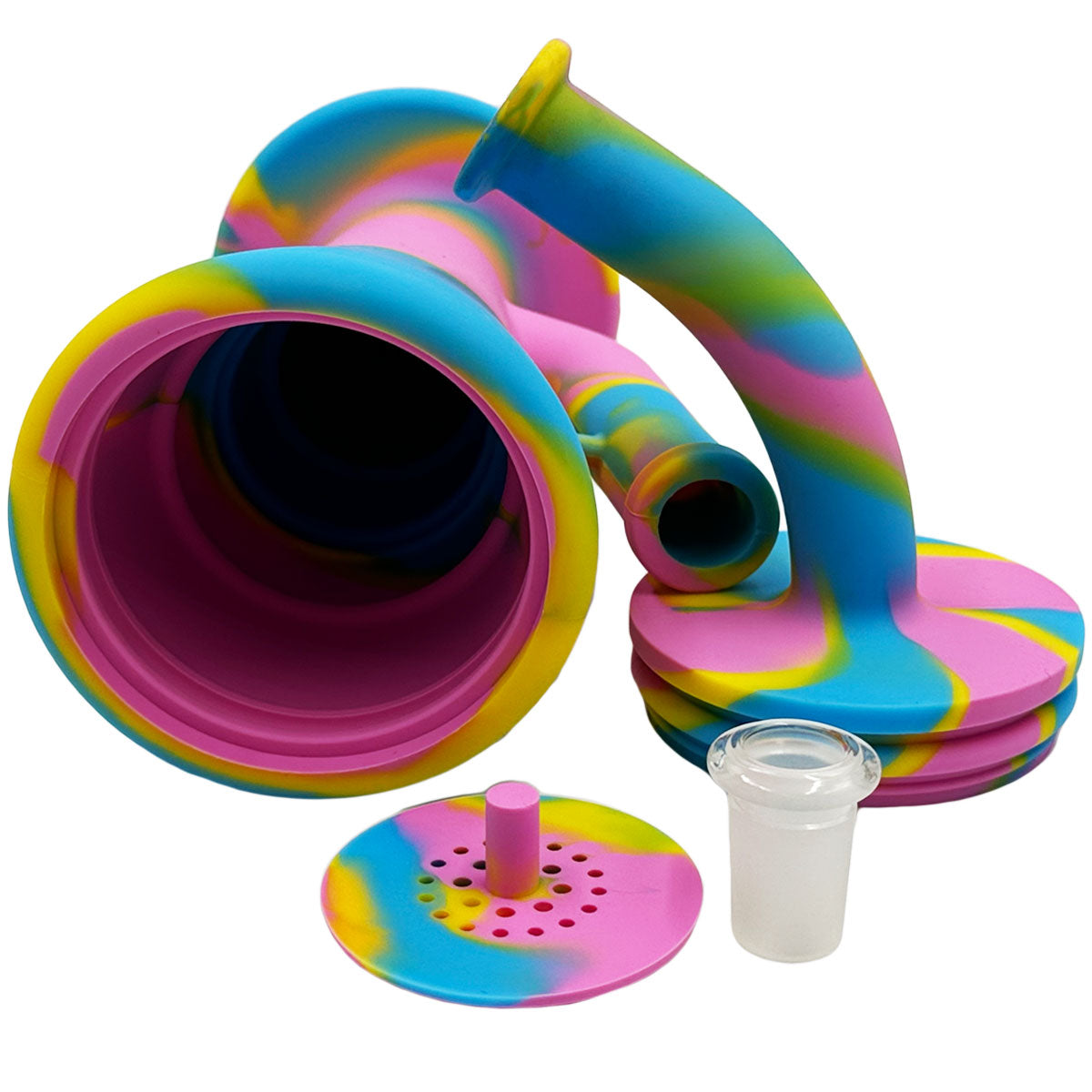 11" Heavyweight Banger Hanger w/ Suction Cup Base & Removable Perc - Assorted Colors [WP-S-260]