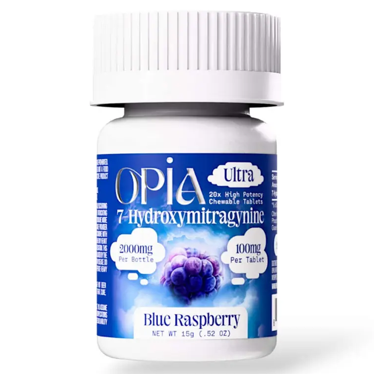 NEW *2,000mg Bottle* Opia Ultra 100mg 7-OH Tabs - 20 Ct - 4 Flavors [K-OPIA-100B]