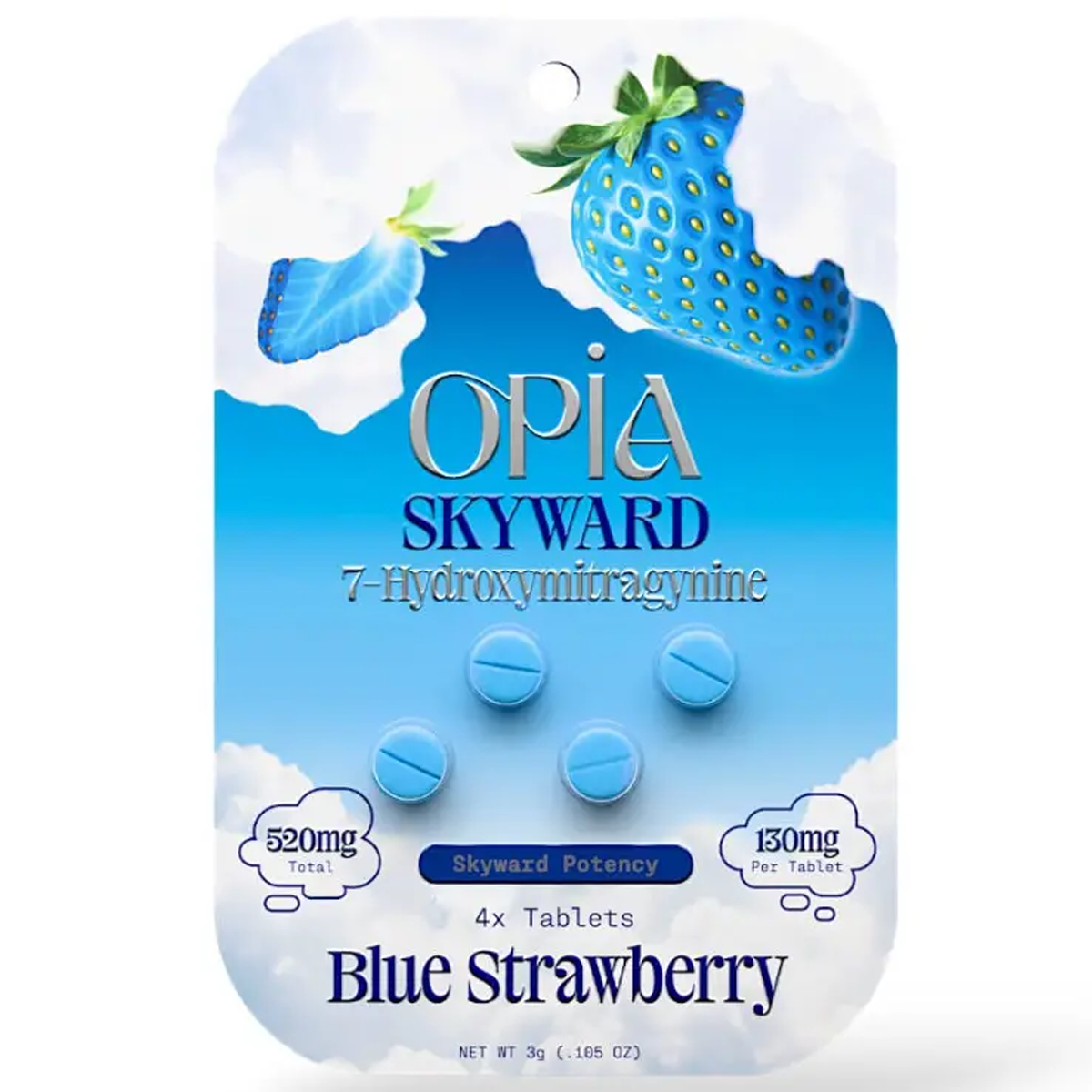 NEW Opia  Skyward - 130mg 7-OH Tabs - 4 Ct - 4 Flavors [K-OPIA-SK]