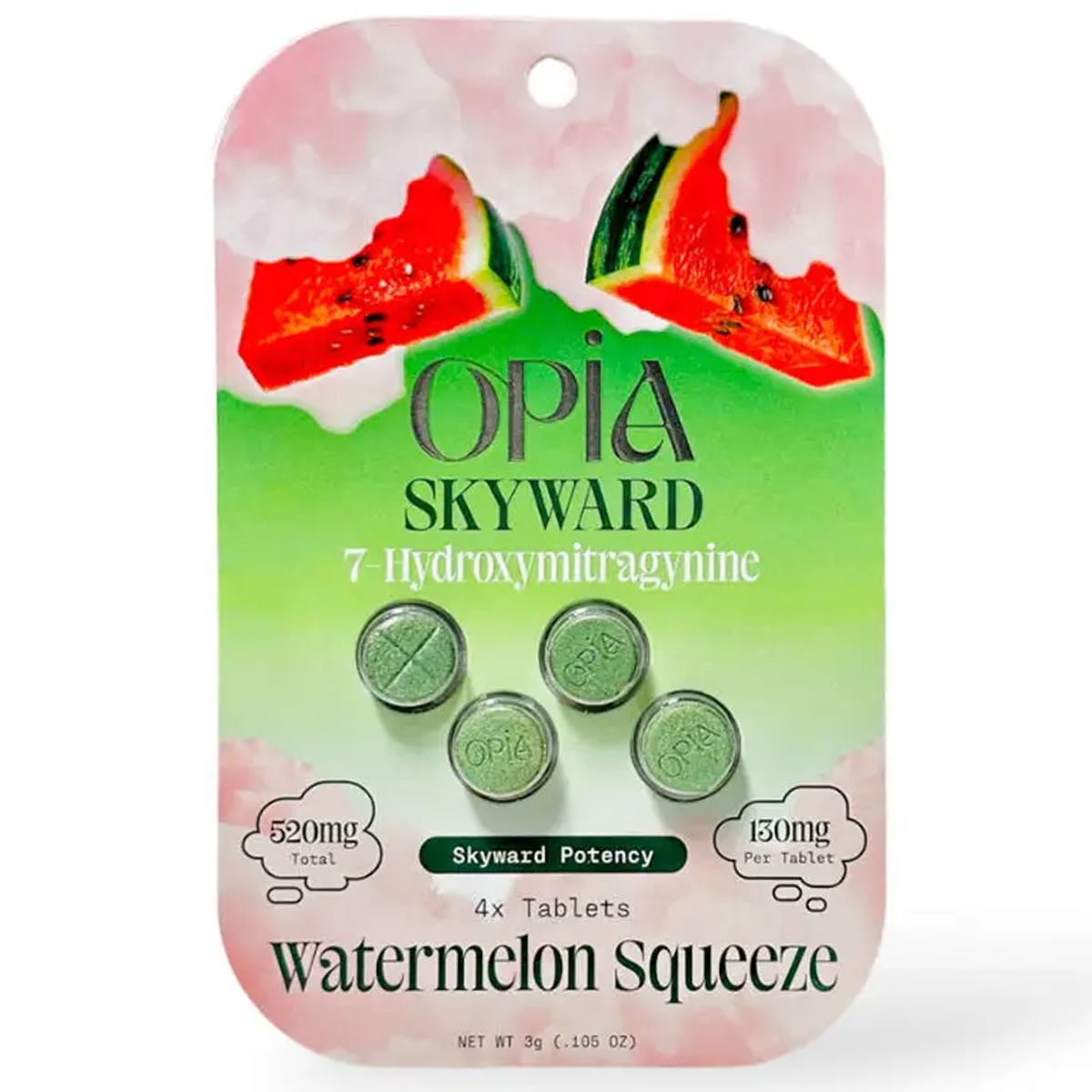 NEW Opia  Skyward - 130mg 7-OH Tabs - 4 Ct - 4 Flavors [K-OPIA-SK]