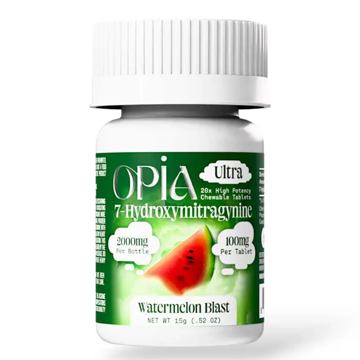NEW *2,000mg Bottle* Opia Ultra 100mg 7-OH Tabs - 20 Ct - 4 Flavors [K-OPIA-100B]