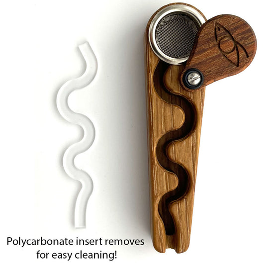 Monkey Pipe - Oregon Trail w/ Polycarbonate Insert - Light or Dark Finish [HP-W-MP-OT]