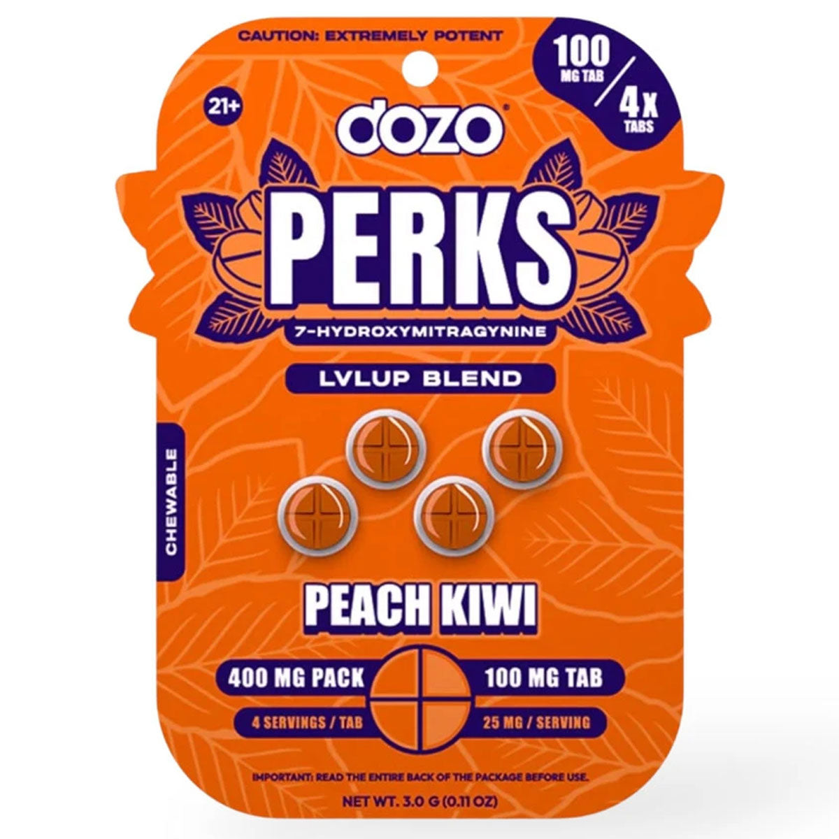 DOZO PERKS 7-OH - 4Ct & NEW 10Ct 100mg Tabs - 5 Flavors [K-DP-4C-100]