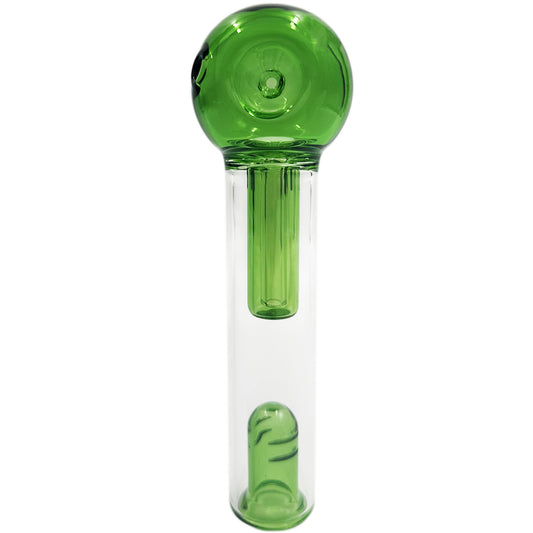 6.5”  XL Glass Spoon No-Spill Bubbler Hand Pipe - Assorted Colors [HP-G-219]