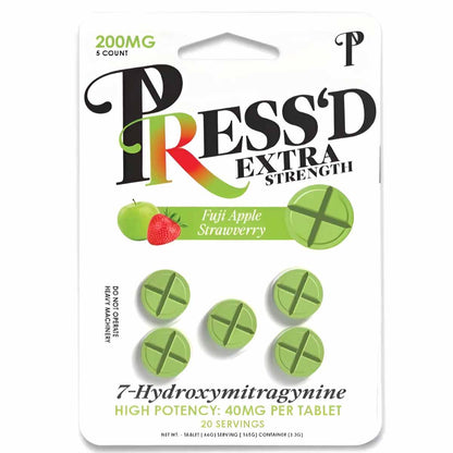 Press’d - Extra Strength 7-OH - 5 Ct 40mg Tabs - Now 5 Flavors! [K-PR-40]