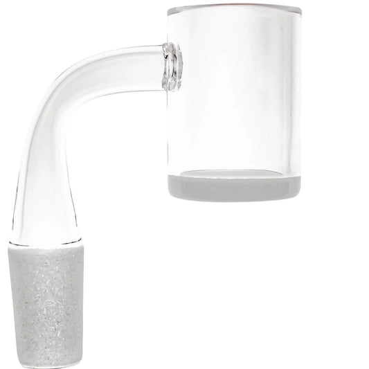 25mm Flat Top Quartz Banger w/ 5mm Base & Frosted Joint - 14M/F or 18M/F 45° or 90° [QB25-5F]