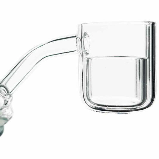 30mm XL Flat Top Bucket Style Quartz Banger w/ Drop-In Insert - 14M 45° [QB-30i-14M-45]