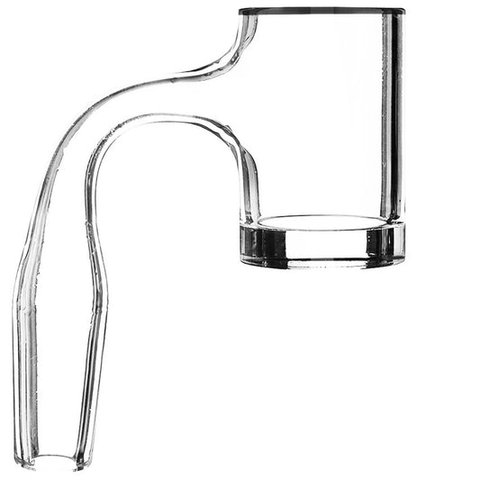 25mm Flat Top Seamless Beveled Quartz Banger w/ 6mm Base - 14M 45° or 90° [QB25-6S]