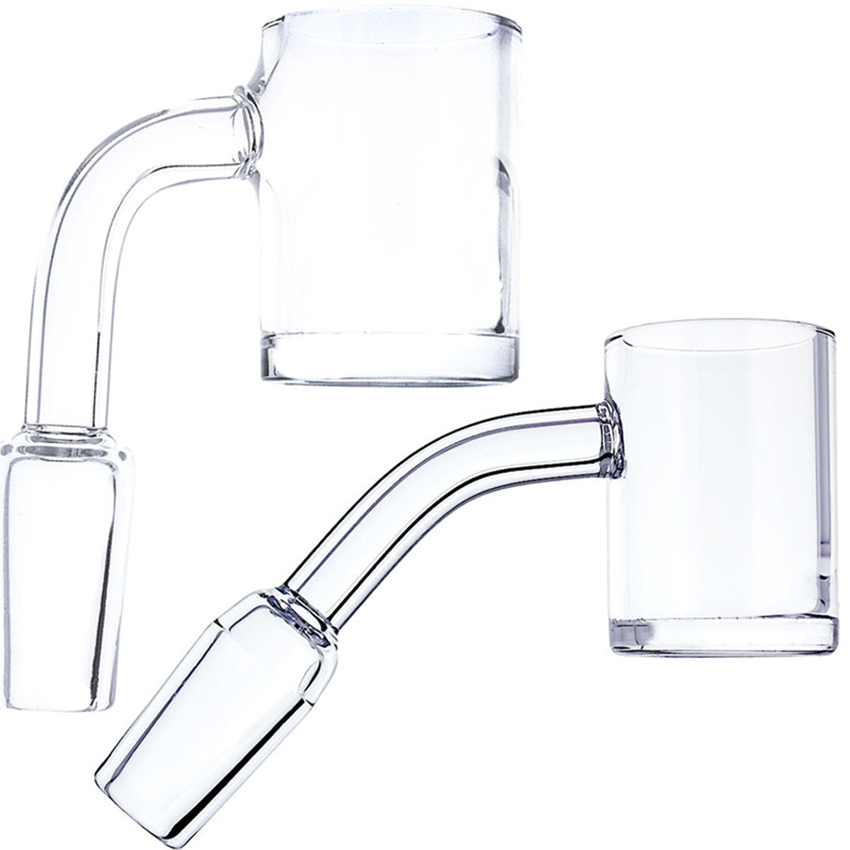 25mm Flat Top Quartz Banger with 5mm Base - All 12 Joint Sizes & Angles [QB25-5]