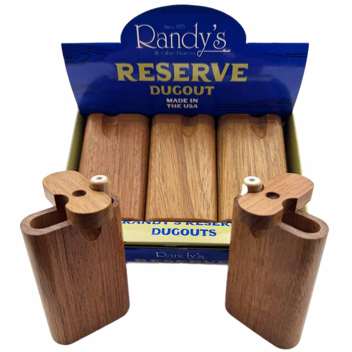 Randy’s Reserve Caribbean Rosewood American Made Dugouts w/ Swivel Top - Assorted Sizes (TT-403]