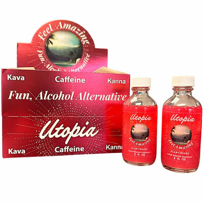 KRATOM FREE Utopia Red - Kanna & Kava Extract - 15ml Shot [K-UT-R-S]