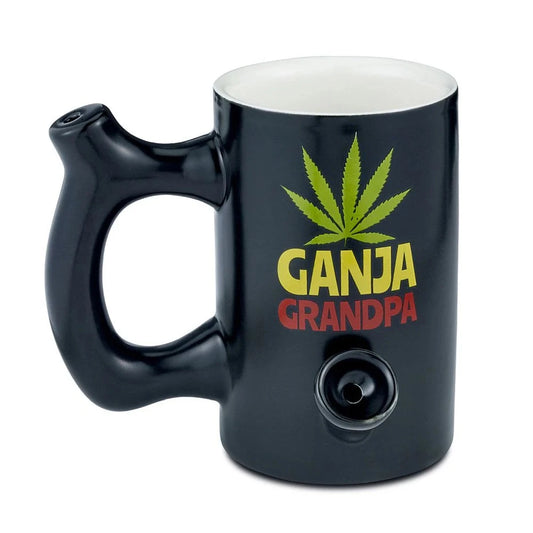 Roast & Toast Ceramic Coffee Mug & Pipe w/ Gift Box - Ganja Grandpa [CM-C-FC-8]