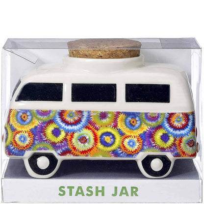 Roast & Toast Ceramic Stash Jar w/ Gift Box - Retro Vintage Bus [SJ-C-FC-3]