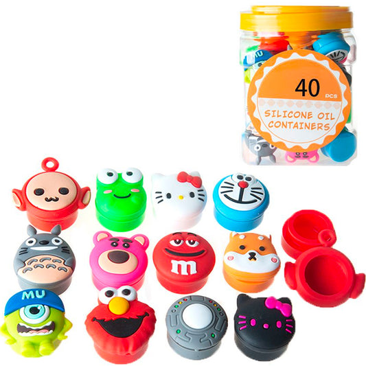 5ml Silicone 3-D Characters Containers - 12 Styles [C-S-2]