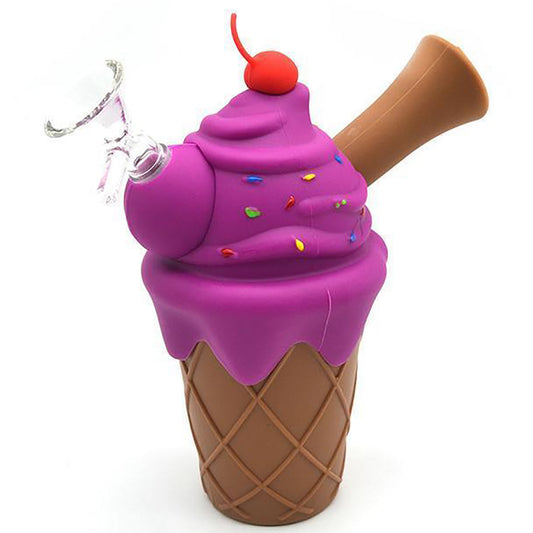 6.5" Ice Cream Cone Water Pipe - Assorted Colors [WP-S-111A]