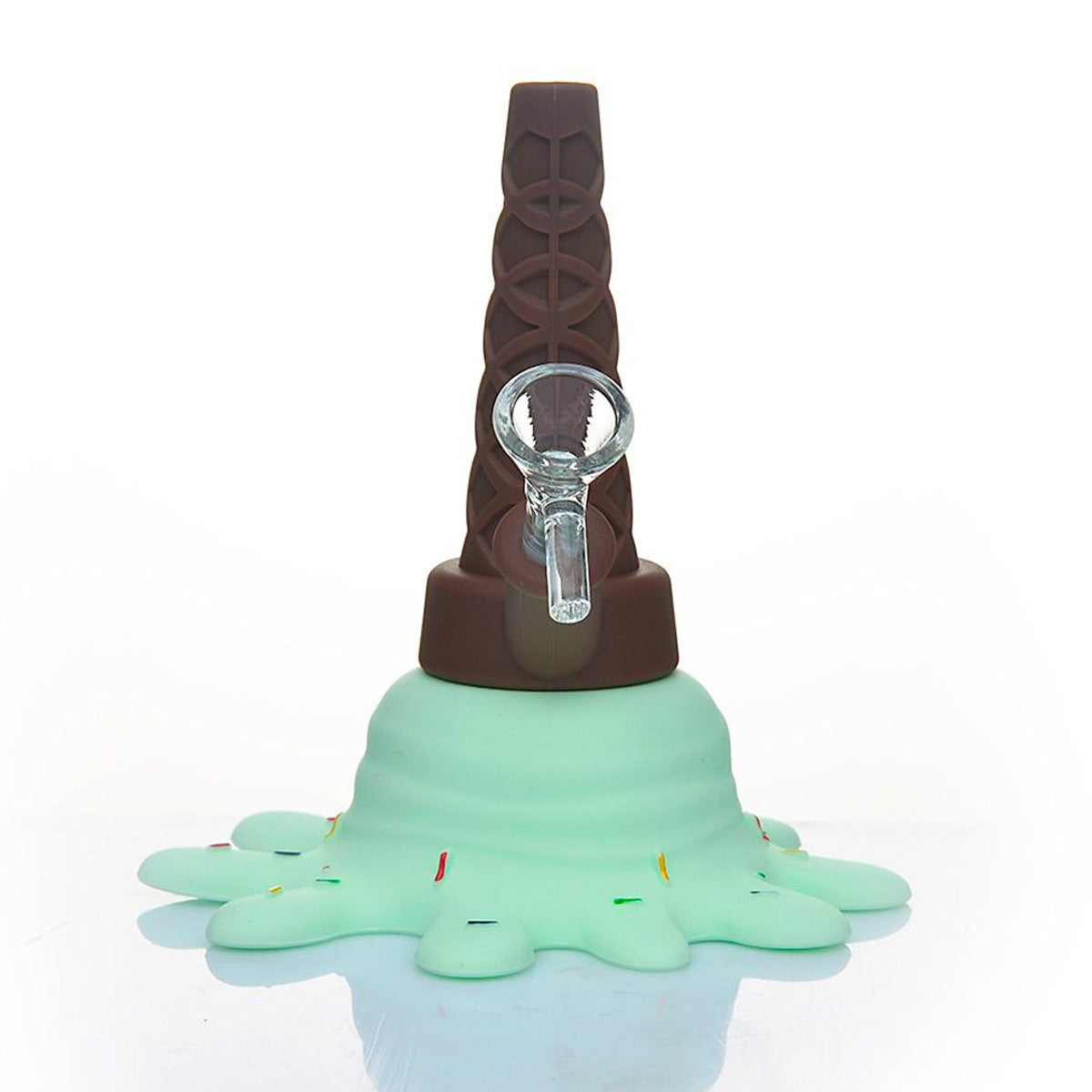 5.5" Melting Ice Cream Cone Water Pipe - Assorted Colors [WP-S-111B]