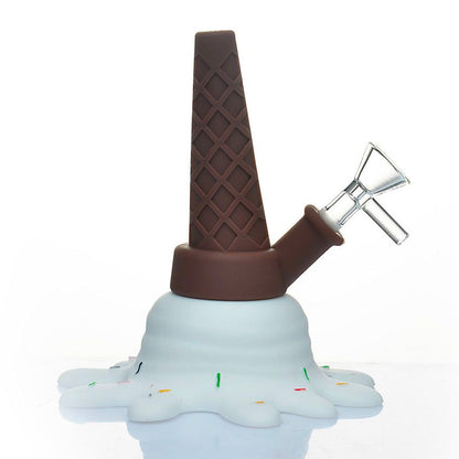 5.5" Melting Ice Cream Cone Water Pipe - Assorted Colors [WP-S-111B]