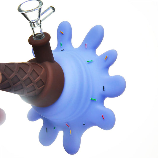 5.5" Melting Ice Cream Cone Water Pipe - Assorted Colors [WP-S-111B]